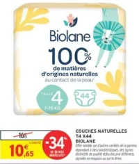 Couches Naturelles T4 X44 Biolane
