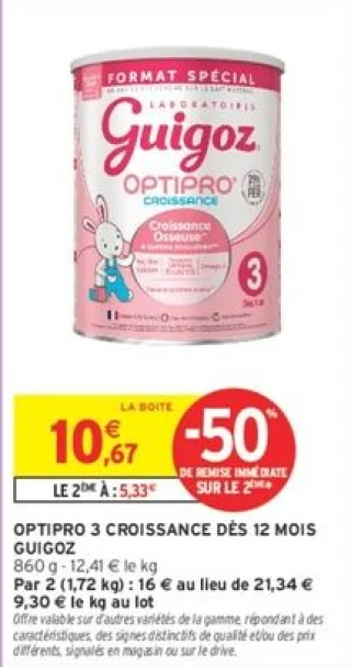 OPTIPRO 3 CROISSANCE DÈS 12 MOIS GUIGOZ