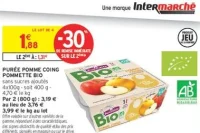 Purée pomme coing Pommette Bio