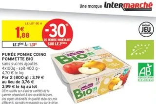 Purée pomme coing Pommette Bio