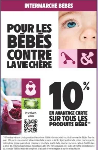 10% en avantage carte sur tous les produits bébé Intermarché