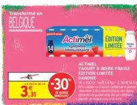 Actimel Yaourt à boire fraise édition limitée Danone