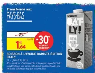 Boisson à l'avoine barista édition Oatly