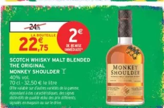 Scotch Whisky Malt Blended The Original Monkey Shoulder