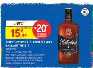 Scotch Whisky Blended 7 Ans Ballantine's