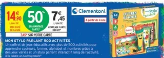 Mon Stylo Parlant 500 Activités Clementoni