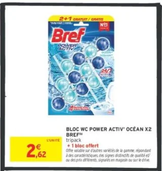BLOC WC POWER ACTIV' OCÉAN X2 BREF