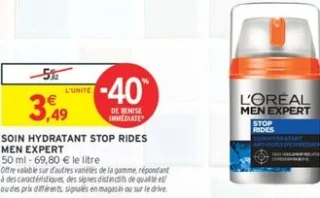 SOIN HYDRATANT STOP RIDES MEN EXPERT L'ORÉAL