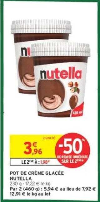 Nutella Pot de Crème Glacée