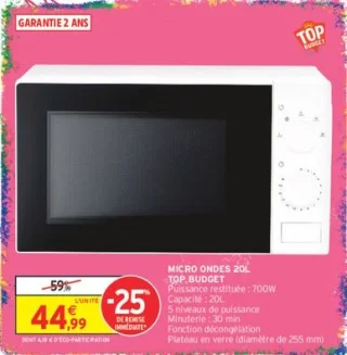 Micro-ondes 20L Top Budget