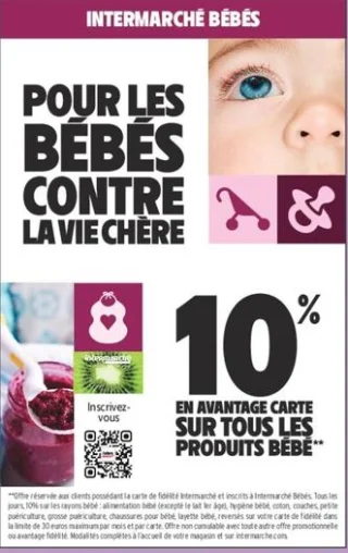 10% EN AVANTAGE CARTE SUR TOUS LES PRODUITS BÉBÉ
