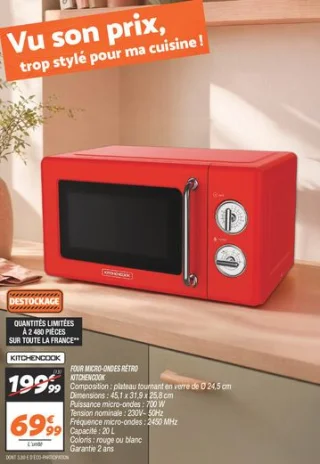 Four micro-ondes rétro 