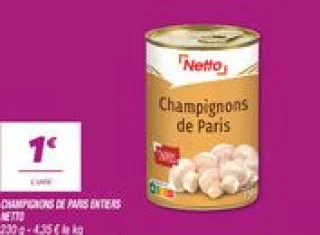Champignons de paris entiers