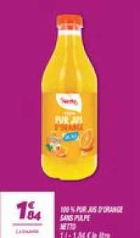 100 % pur jus d'orange sans pulpe 
