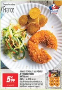 Donuts de poulet aux pépites de fromage fondu 