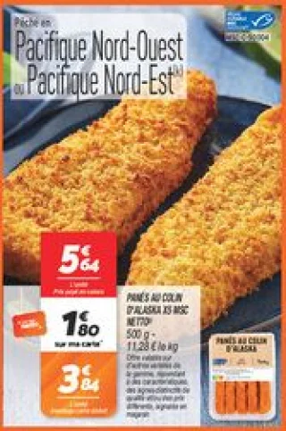 Panés au colin d'alaska x5 msc 