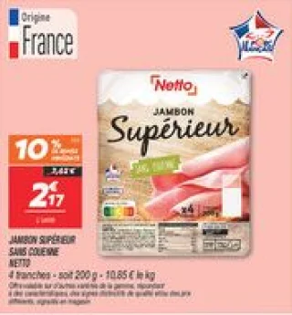 Jambon supérieur sans couenne 