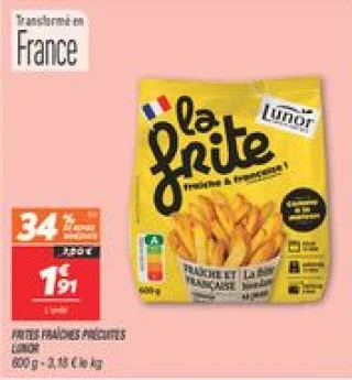 Frites fraîches précuites 