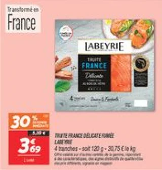 Truite france délicate fumée 