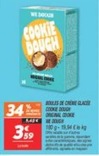 Boules de crème glacée cookie dough original cookie
