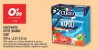 Sauce napoli petits légumes