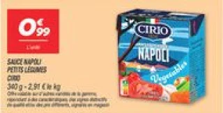 Sauce napoli petits légumes