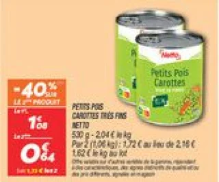 Petits pois carottes très fins