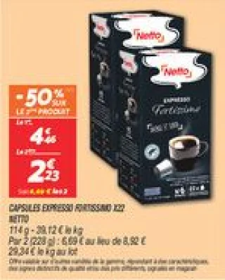 Capsules expresso fortissimo x22 