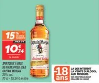 Spiritueux à base de rhum spiced gold