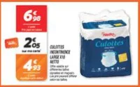 Culottes incontinence large x10