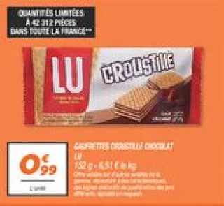 Gaufrettes croustille chocolat
