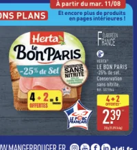 Herta Le Bon Paris -25% de sel Conservation sans nitrite