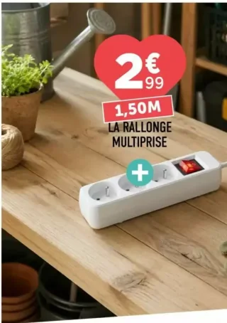 La rallonge multiprise 1,50M