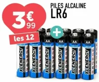 Piles alcaline LR6 Xlenergy les 12