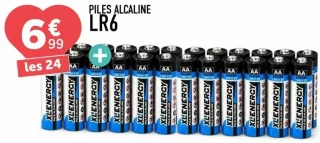 Piles alcaline LR6 Xlenergy les 24
