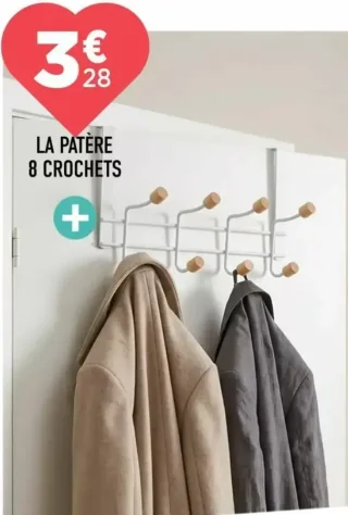 LA PATÈRE 8 CROCHETS