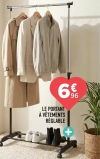 LE PORTANT À VÊTEMENTS RÉGLABLE