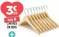 les 8 CINTRES EN BOIS
