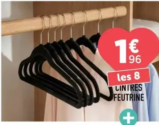 les 8 CINTRES FEUTRINE