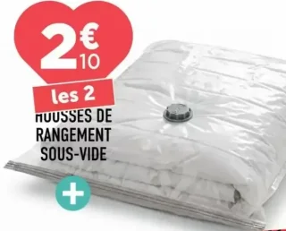 Les 2 housses de rangement sous-vide