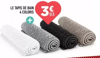 Le tapis de bain 4 coloris