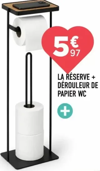 LA RÉSERVE + DÉROULEUR DE PAPIER WC