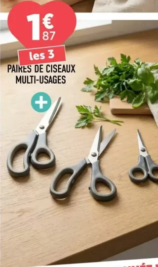 Les 3 paires de ciseaux multi-usages