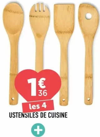 Les 4 ustensiles de cuisine en bambou