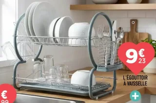 L'égouttoir à vaisselle