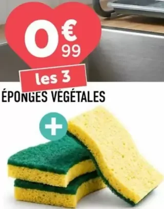 Les 3 éponges végétales