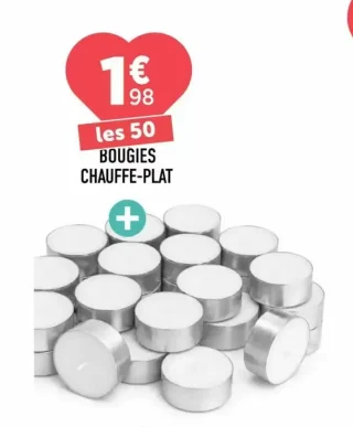 les 50 BOUGIES CHAUFFE-PLAT