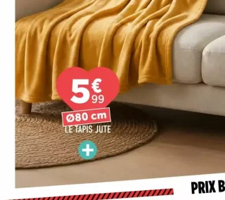 Le tapis jute Ø80 cm
