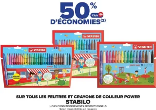 Feutres et crayons de couleur Power Stabilo