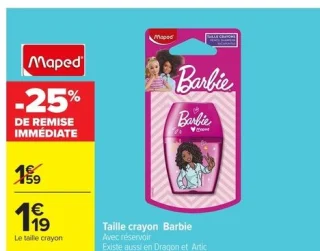 Taille crayon Barbie Maped
